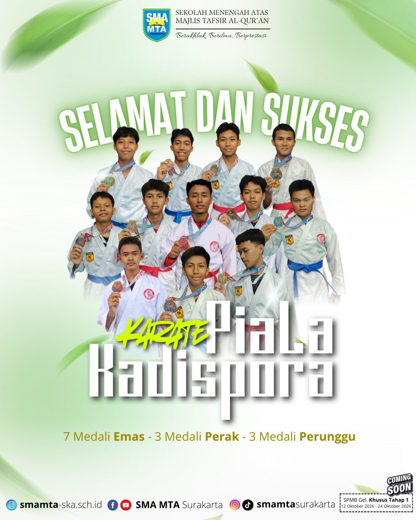 Kejuaraan Karate Pelajar Se-Soloraya Piala Kadispora Surakarta Ke-II Tahun 2026.